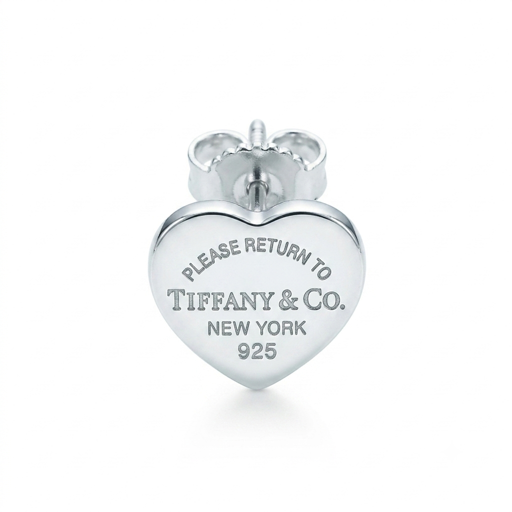 Tiffany & Co. einzelner silberner Ohrstecker