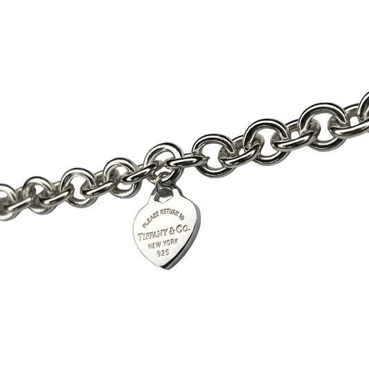 Tiffany & Co. Gliederarmband mit Herzanhänger in Silber