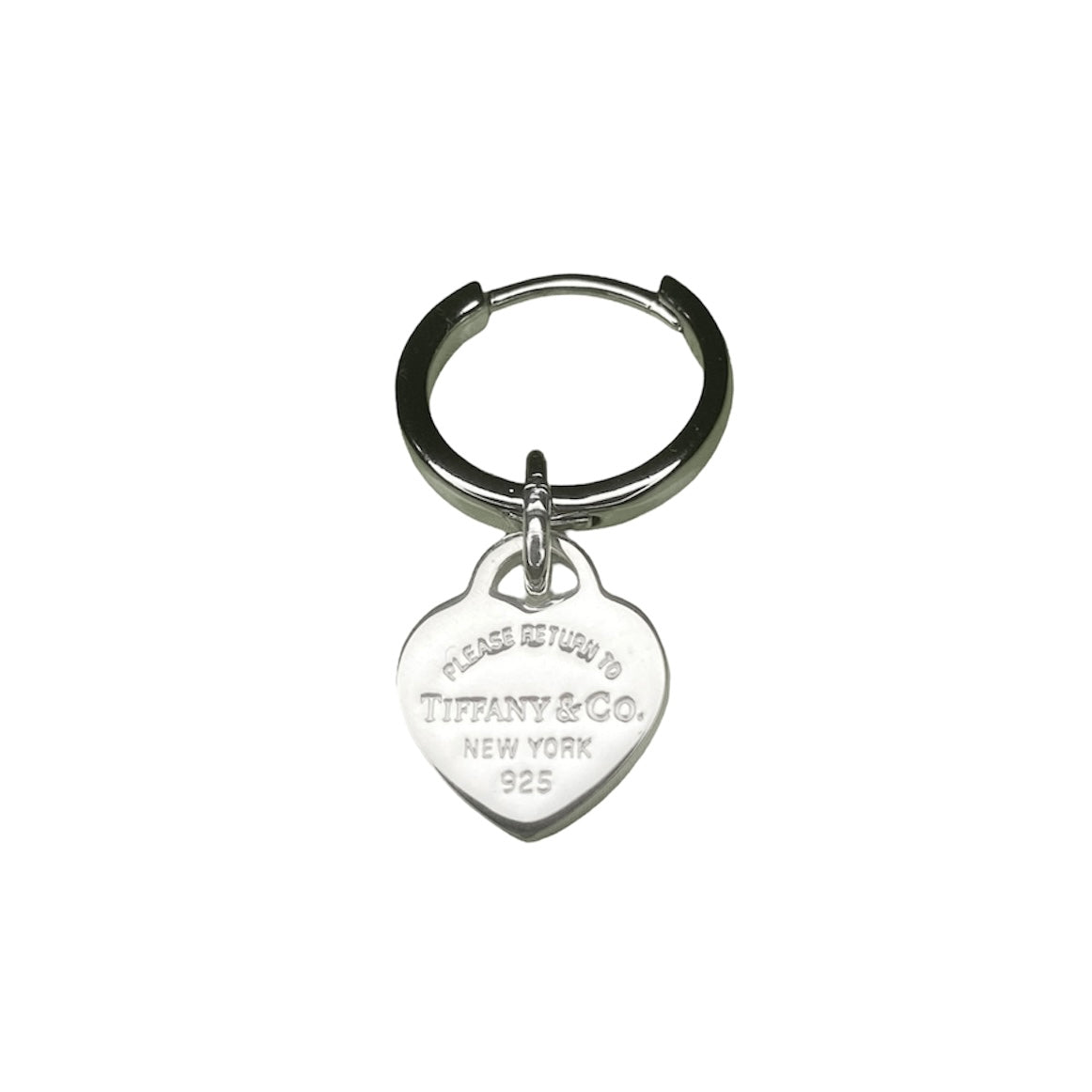 Tiffany & Co. earrings (heart pendants on unbranded creoles)
