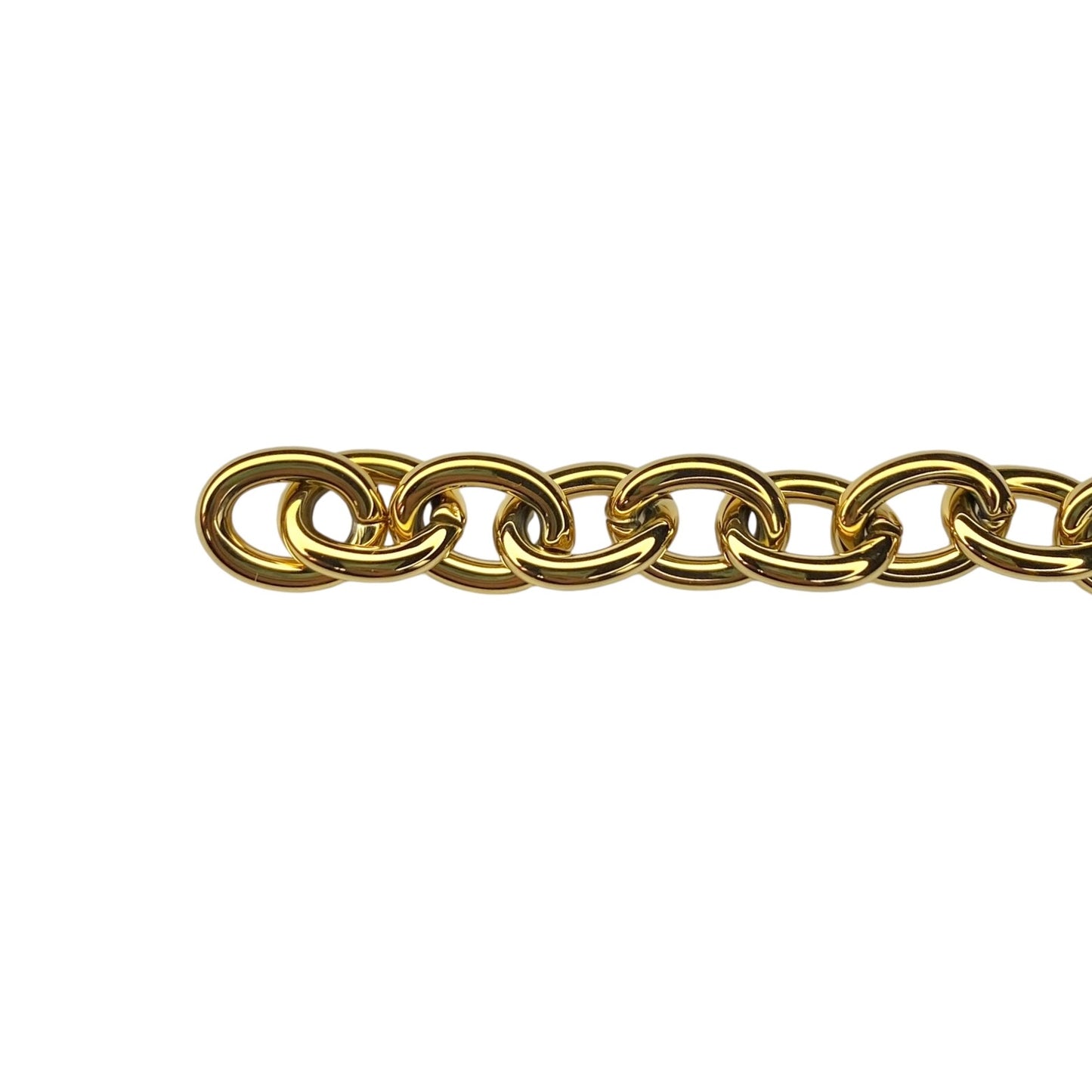 Tiffany & Co. gold heart pendant on an unbranded link bracelet, adjustable
